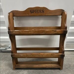 Vintage Wooden Spice Rack